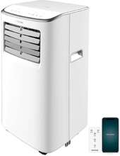 Cecotec 7000 BTU portable air conditioner with remote, touch, and Wi-Fi control.