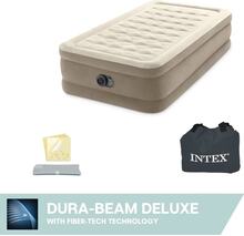 Intex luftmadrass - Ultra Plush - 1-Person - 99x191x46 cm (BxLxH) - Beige - Inbyggd motorpump