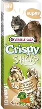 Versele-Laga Sticks Hamsters-Rats Rice & Vegetables, Snack, 110 g, Guinea pig, Hamster, Mus, Vitamin D3, Vitamin E, Cereals (1.5%, roasted rice), see