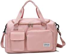 B-X336 Large Capacity Waterproof Travel Gym Bag Luggage Bag, Size: L(Light Pink)