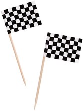 Creative Party Tårtpynt med racingflagga (50-pack)