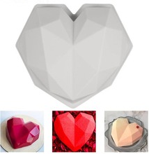 Hjärtformad Diamant Silikonform - Bakform