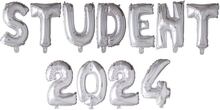Ballonger STUDENT 2024 - Folieballonger, Nummer & Bokstäver - Perfekt för Studentfest, Mottagning, Examen & Kalas