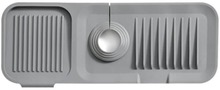 Faucet Silicone Draining Mat Anti-splash Kitchen Sink Non-slip Soap Mat, Size: Large(Deep Gray)