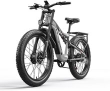 Shengmilo S600 Elcykel 2000W Dual Drive Motor Herr Elektrisk Mountainbike Elcykel 48V 17,5Ah SAMSUNG batteri,matt grå