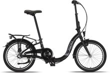 PACTO SEVEN ihopfällbar cykel aluminium v bromsar shimano 3-växlad holländsk cykel folding bike lågt insteg low entry