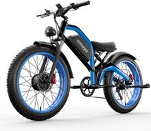 E·BYCCO EB9 26" Dubbelmotor elcykel 2000W 48V 23AH Maxhastighet 55KM/H Hydrauliska bromsar 7 växlar Fat Bike