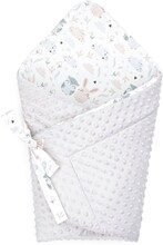 Baby ekorre filt - baby filt kuvert filt babynest swaddle filt kuvert filt 80x80 cm bomull med ugglor - minky grey