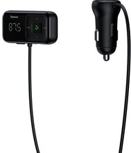 Wireless Bluetooth FM transmitter with charger Baseus S-16 (Overseas edition) - black