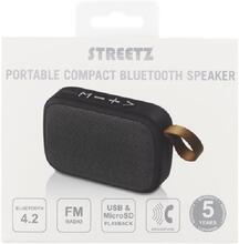STREETZ Kompakt Bluetooth Högtalare / FM-Radio SVART CM770