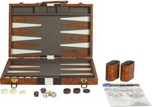 Buffalo backgammon Piping brun 46x28 cm