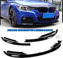 Frontspoiler sportprestanda svart glans lämplig för BMW F30 3 Series M Style 2012-2018