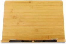 Bokställ av bambu - bokhållare läsställ bokställ kokbokshållare bokstöd trä 5 nivåer (S: 28 x 21 cm)