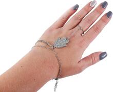 2i1 Silver Handsmycke - Armband & Ring - Fatimas Hand/Hamsa