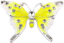 Crystal Rhinestone Butterfly Brosch