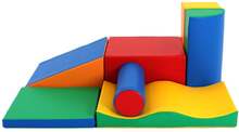 IGLU Soft Play 7 delar skumkrypande hjälpmedel mjuka byggstenar för barn 1 - 3 åringar Flerfärgad