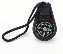 10 PCS Key Chain Mini Compass Gear Outdoor Camping Hiking Navigator Utility Gear Survival Pocket Compass Tool(Black)