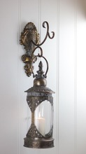 A Lot Decoration - Ljuslykta Lucerna Antik - Guldbrun 15x40cm