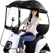 Motorcykeltelt Elektrisk scooter Regntelt Solbeskyttelse Regnbeskyttelse – Lilla
