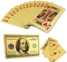 Spelkort - Kortlek i 24K Guldplätering, USD