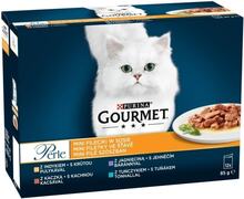 PURINA Gourmet Perle Anka, kalkon, lamm, tonfisk - våtfoder för katter - 12x85g