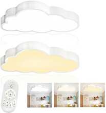 LILIIN 48W LED-taklampa med fjärrkontroll Clouds Shape-lampa för barnkammare i sovrummet, 500x28x53mm