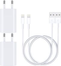 (2-PACK!!!) iPhone-laddare 5,6,7,8, X,11,12,13,14 PRO MAX+ Lightning kabel 1M