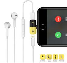 2st till iPhone 7/8/X Adapter 2-in-1/Lyssna musik & ladda samtidigt