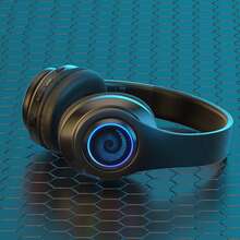 B39 Bluetooth trådlös hörlurssubwoofer med stöd för andningsljus TF-kort (svart)