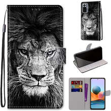 For Xiaomi Redmi Note 10 Pro Max / Note 10 Pro Coloured Drawing Cross Texture Horizontal Flip PU Leather Case with Holder & Card Slots & Wallet & Lany