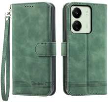 For Xiaomi Redmi 13C Dierfeng Dream Line TPU + PU Leather Phone Case(Green)