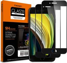 Spigen 2-Pack Fc Härdat Glas Skärmskydd iPhone 7/8/SE (2020/2022) - Svart