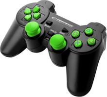 Esperanza CORSAIR - Spelkontroll - kabelansluten - svart, grön - för Sony PlayStation 2, PC, Sony PlayStation 3