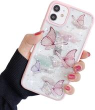 Bling Star Butterfly Skal till iPhone 12 Mini - Rosa