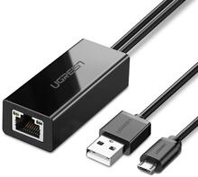 Ugreen network adapter USB 100Mbps 1m Kabel Svart