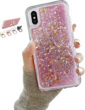 iPhone X/Xs - Flytande Glitter 3D Bling Skal Case