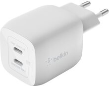 Belkin Väggladdare GaN 2x USB-C 45W, Vit