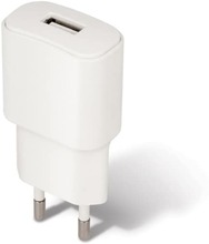 Forever väggladdare + iPhone-laddningskabel, USB-port, 1A, vit