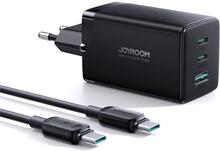 Joyroom Väggladdare GaN 65W USB/2x USB-C - Svart