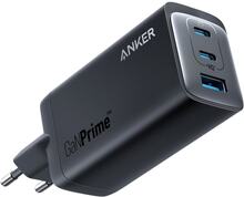 Anker 737 - Strömadapter - 120 Watt - 5 A - Anker PowerIQ 4.0 - 3 utdatakontakter (USB typ A, 2 x USB-C) - svart