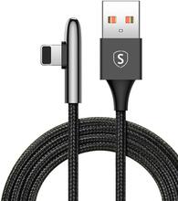 SiGN USB till Lightning Gaming Kabel, 2m, 2.4A, - Svart