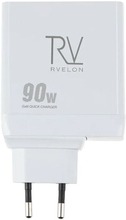 Rvelon 90W USB-C x2 + USB-A Väggladdare