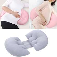 Pregnant Waist Support Cotton Pillow Side Sleepers Cushion Removable and Washable Abdomen Pillow(Gray)