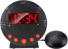 Super högt alarm klocka med säng shaker stor LED display USB laddning port vibrerande alarm