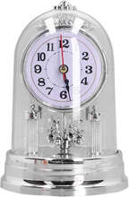 F010 Retro bordsklocka Mute väckarklockor för vardagsrum kontorsskrivbord dekoration klocka (silver)