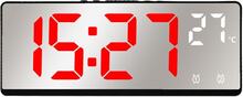 6631 LED Digital Display Multifunctional Electronic Clock Desktop Temperature Mirror Alarm Clock(Red Light)