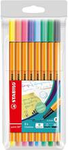 Fineliner Point 88 Pastell 8-pack STABILO