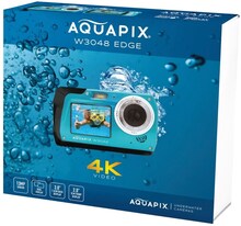Easypix Aquapix W3048 Edge - Digitalkamera - kompakt - 13.0 MP / 48 MP (interpolerat) - 4 K / 10 fps - undervatten upp till 3 m - isblå