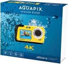 Easypix Aquapix W3048 Edge - Digitalkamera - kompakt - 13.0 MP / 48 MP (interpolerat) - 4 K / 10 fps - undervatten upp till 3 m - gul