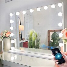 Sminkspegel med Lampor & Högtalare / Hollywood Spegel 80x60cm